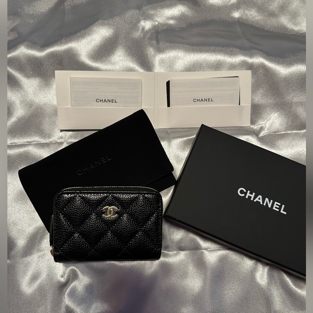 Chanel Classic Zipped Coin Purse GHW BRAND NEW Black Caviar Grained Calf Leather